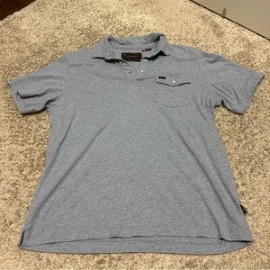 Light blue howler bros quarter button up tee